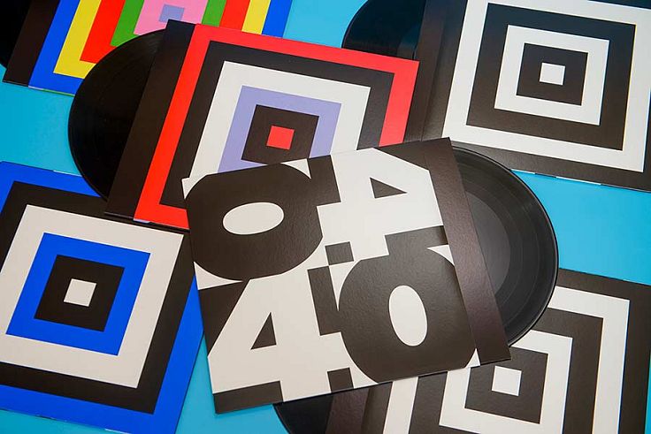 Colourful record sleeves for black vinyl