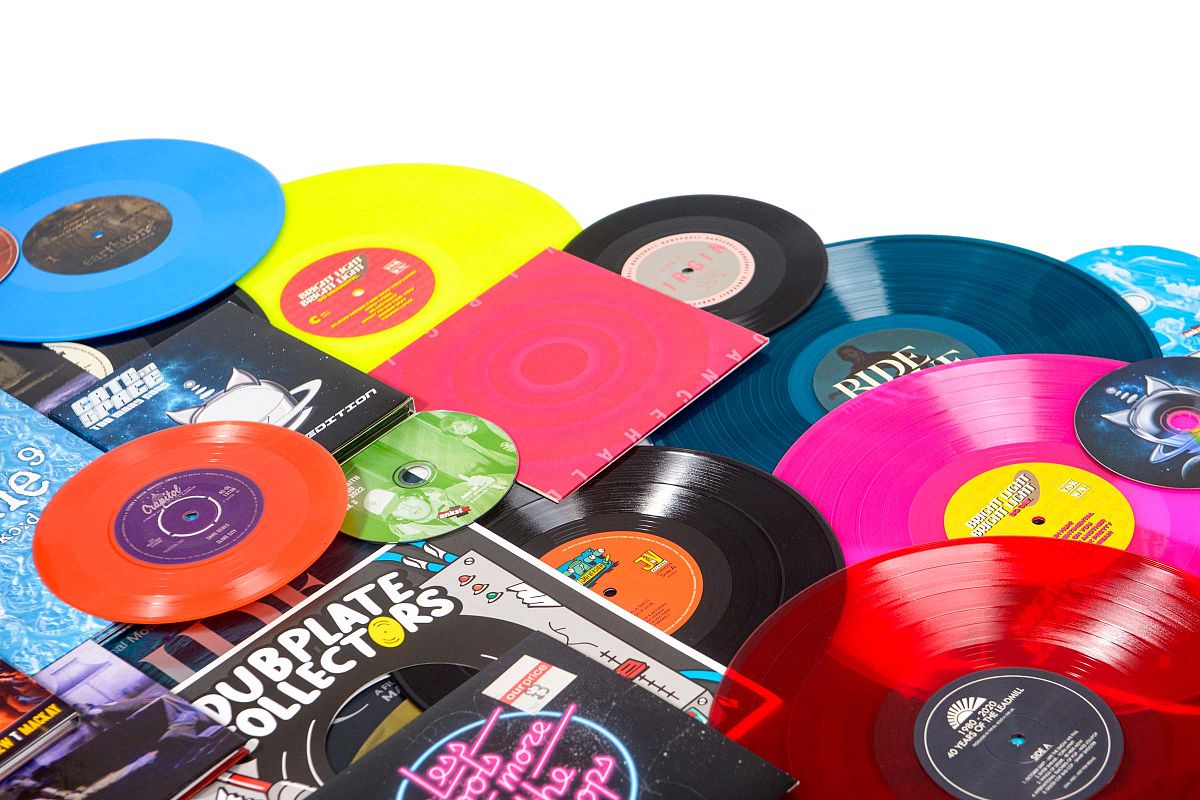 Colourful vinyl and artwork