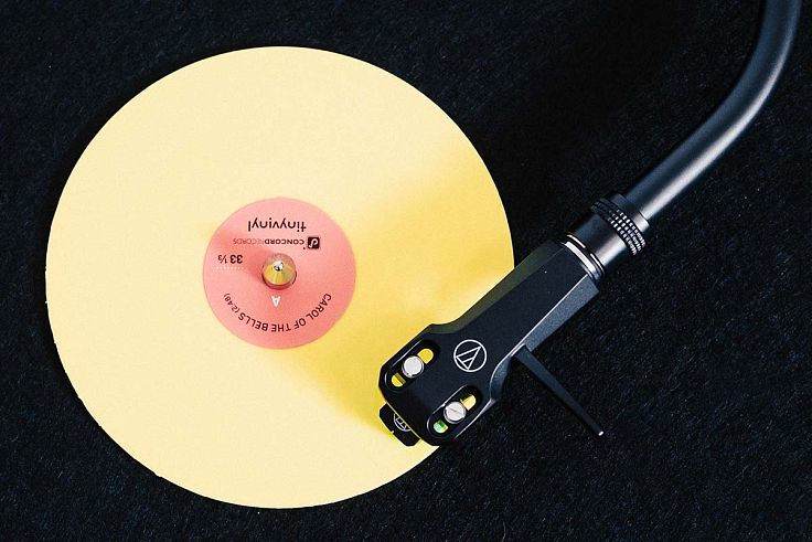 4 inch yellow tiny vinyl